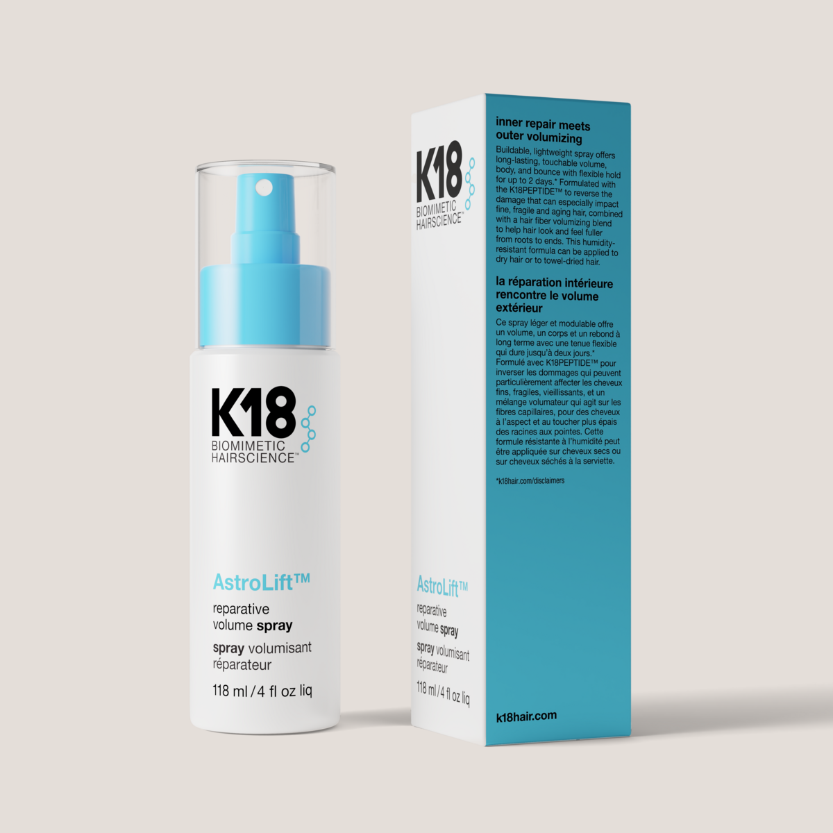 K18 ASTROLIFT Reparative Volume Spray 118ml