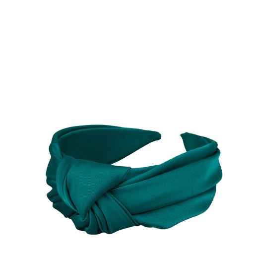 Joelle Satin Emerald Green Hiuspanta