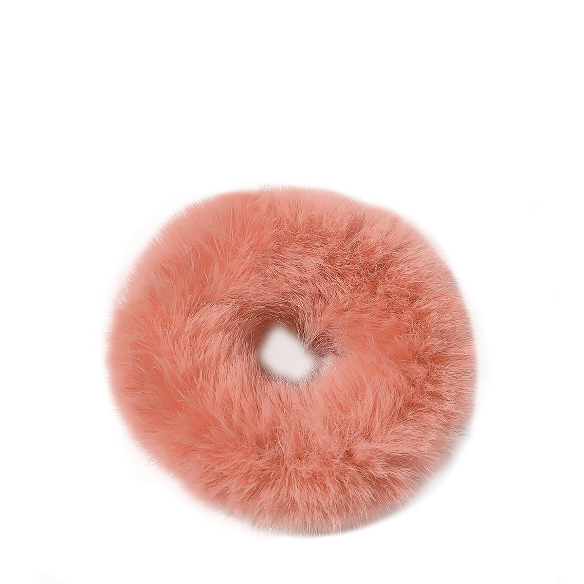Cocobella Faux Fur Scrunchie Coral - Scrunchie joka ei katko hiuksiasi!