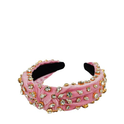 Grace Velour Diamonds Pink Hiuspanta