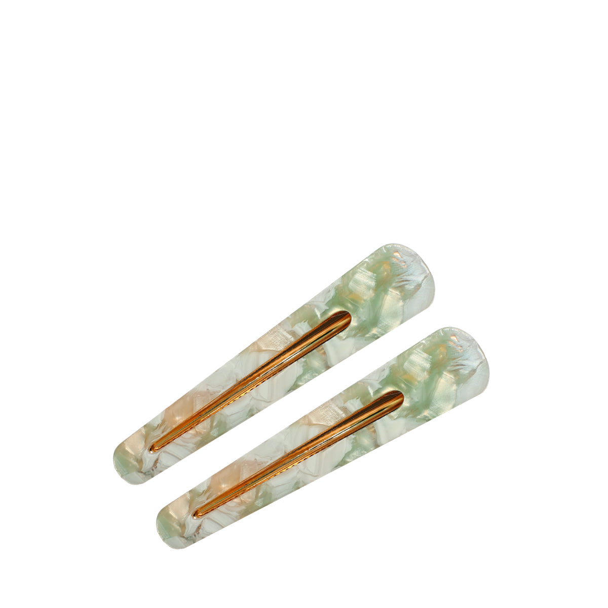 Cocobella Caro Alligator Hiusklipsi Light Green 2kpl - Vaaleanvihreät hiusklipsit