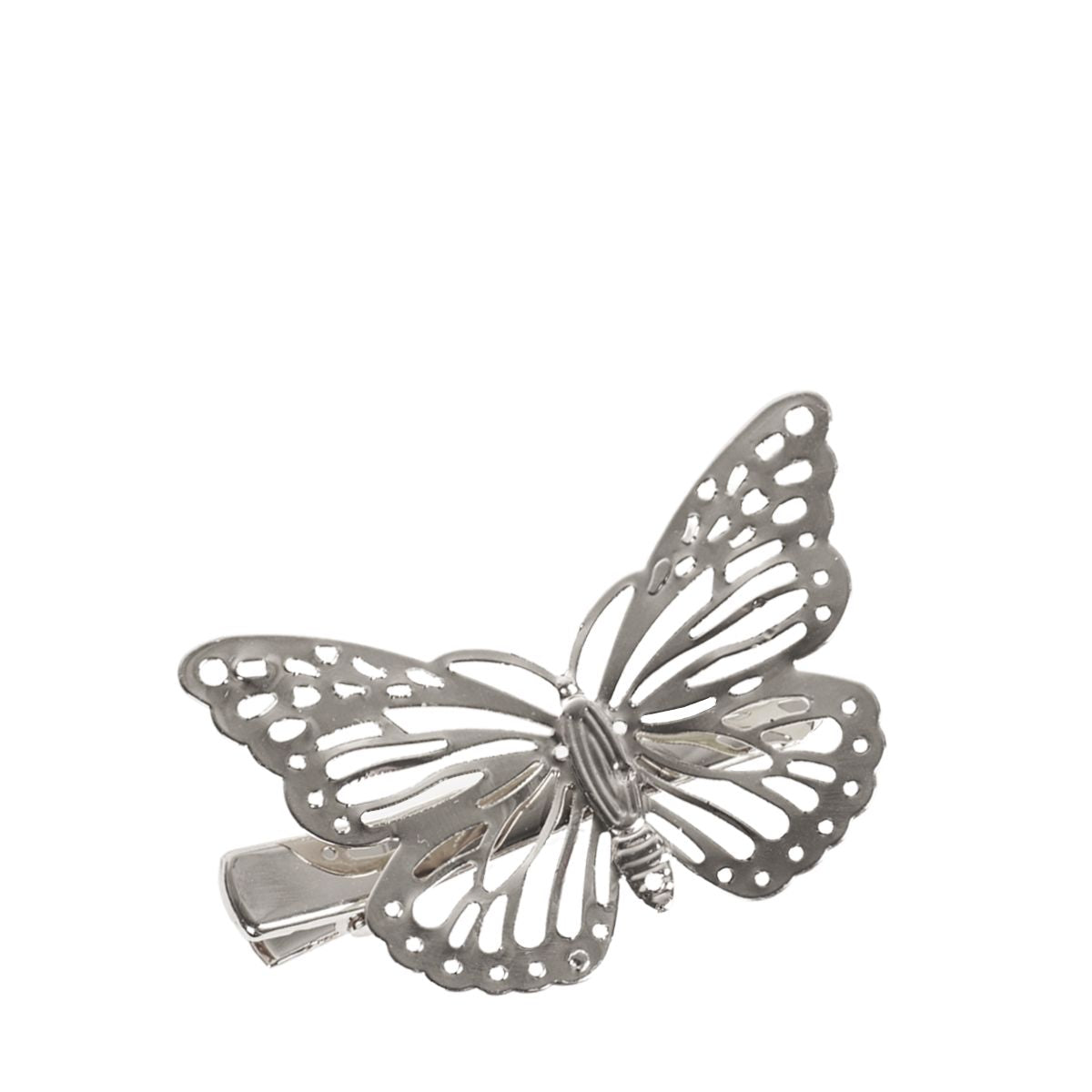 Caroline Butterfly Alligator Hiusklipsi Silver