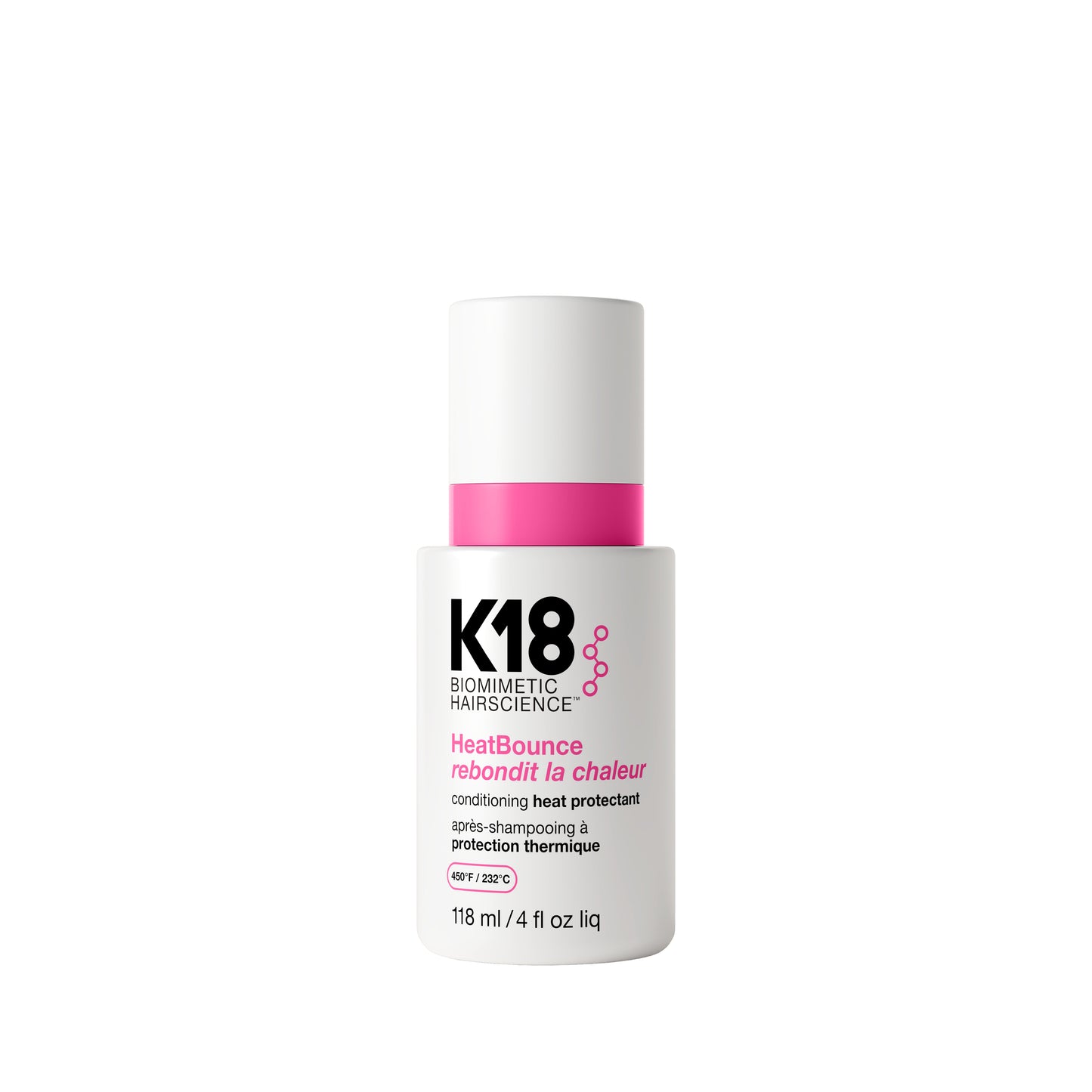 UUTUUS - K18 HeatBounce
™ Conditioning Heat Protectant -
Kevyt, hoitava lämpösuojasuihke kaikille hiustyypeille.
