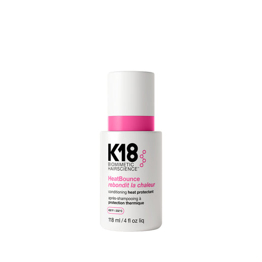 UUTUUS - K18 HeatBounce
™ Conditioning Heat Protectant -
Kevyt, hoitava lämpösuojasuihke kaikille hiustyypeille.