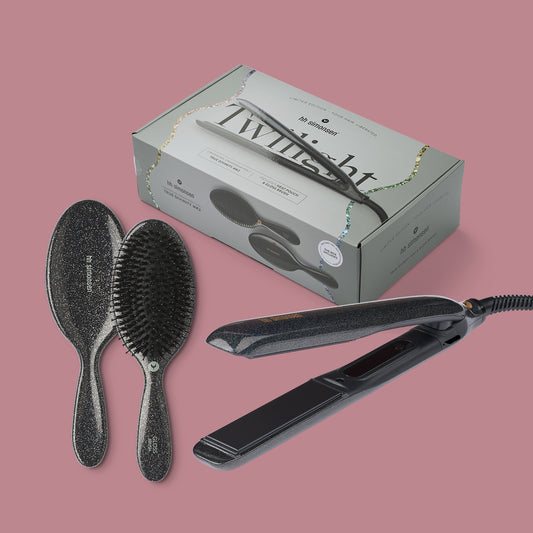 HHS Twilight -muotoilurauta + Gloss -hiusharja – HOLIDAY 25